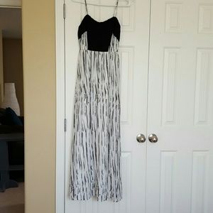 Bar III black and white maxi dress
