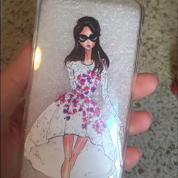 FASHION GIRL BRUNETTE IPHONE 6 6S CLEAR CASE NEW - Picture 2 of 3
