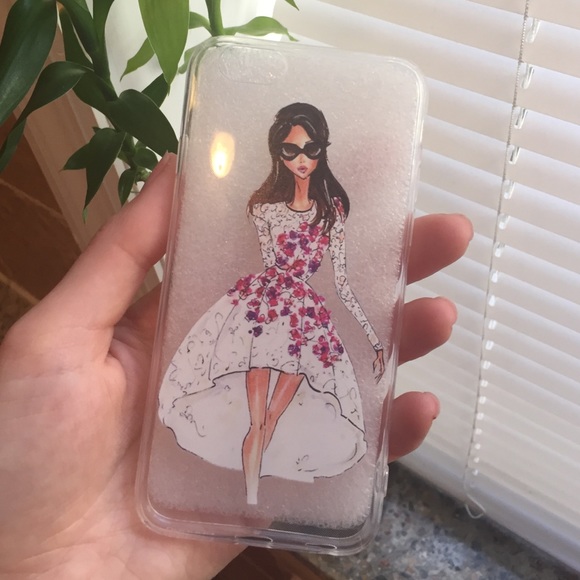 FASHION GIRL BRUNETTE IPHONE 6 6S CLEAR CASE NEW - Picture 3 of 3