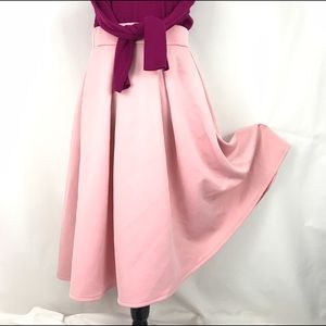 Windsor Pink Box Pleated Long Skirt