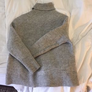 J crew grey turtleneck
