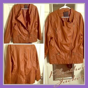 Tan Pleather Jacket