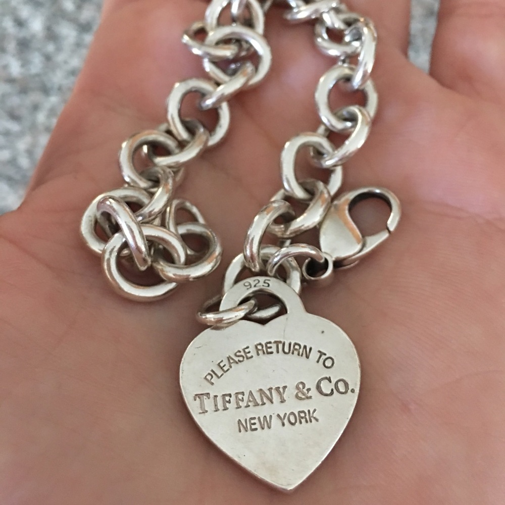 Authentic Tiffany & Co. Heart Tag Charm Bracelet