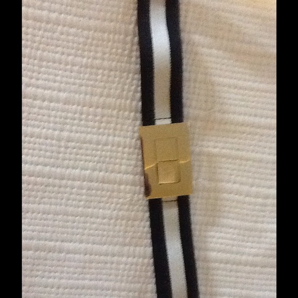 Authentic GUCCI black and white fabric belt