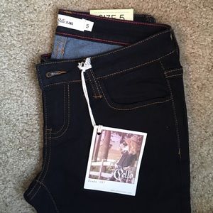 Dark wash blue jeans