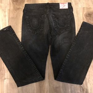True Religion slim fit black jeans