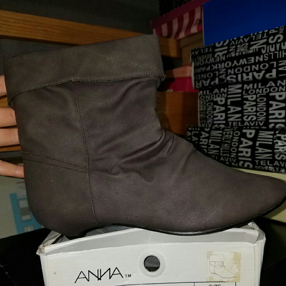 Grey ankle boots