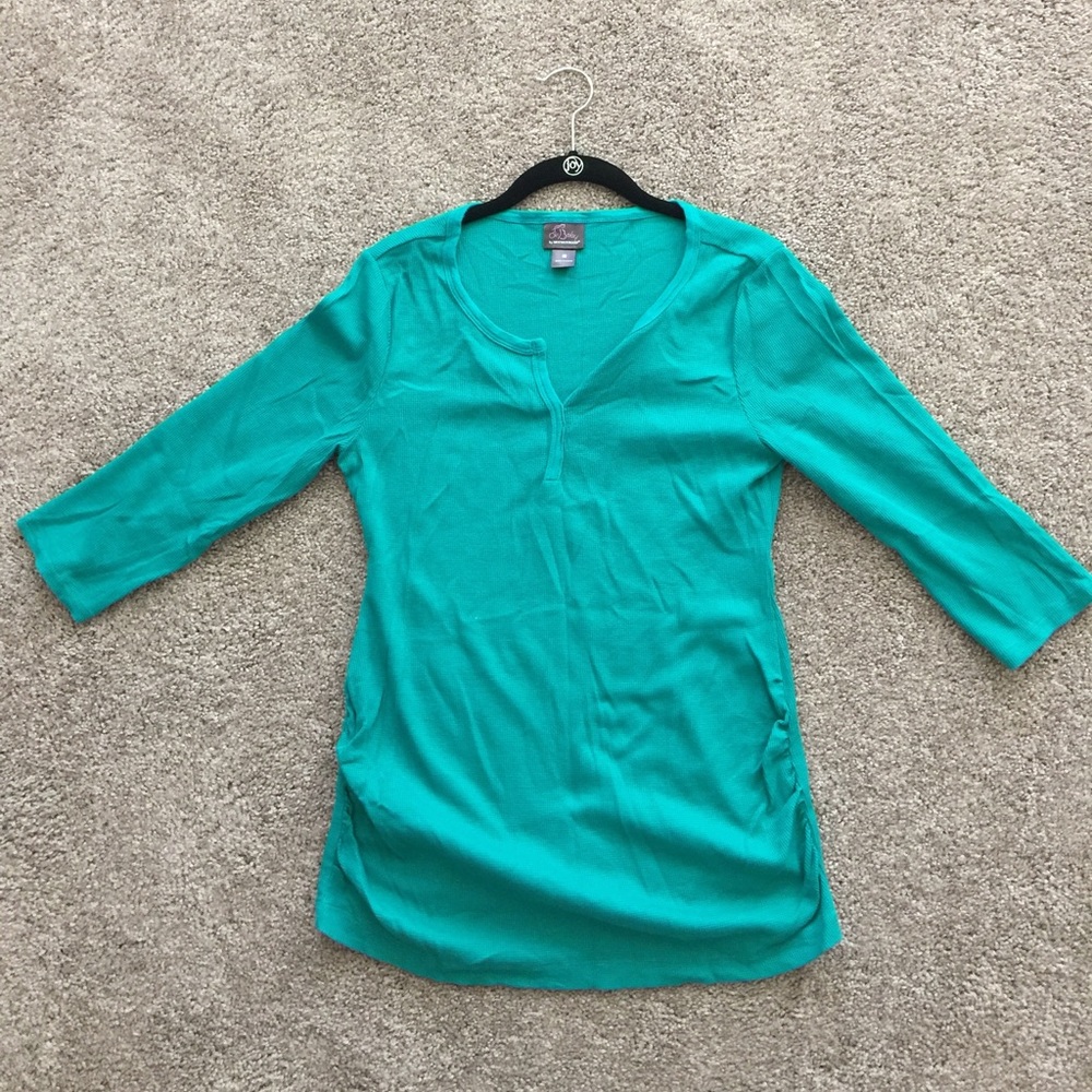 Motherhood Maternity Waffle Knit 3/4 Sleeve Top