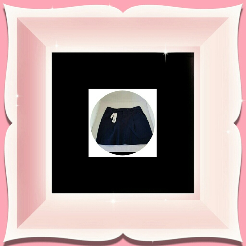 ❤NWT LACOSTE NAVY STRETCH JEANS SKIRT T38 8 M❤
