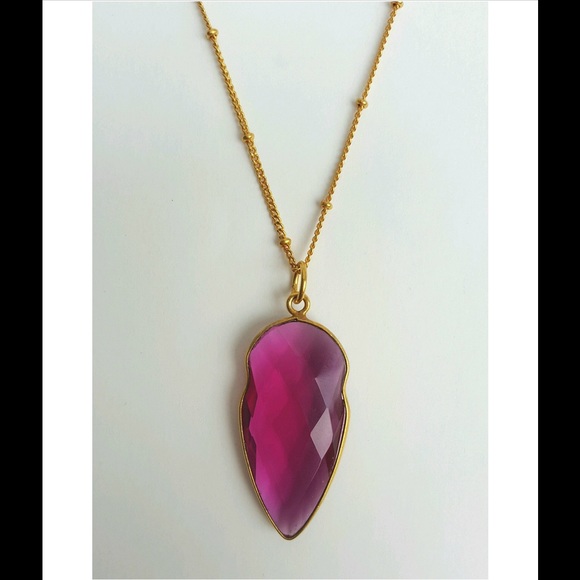 beautiful Pink tourmaline quartz necklace - Picture 4 of 5