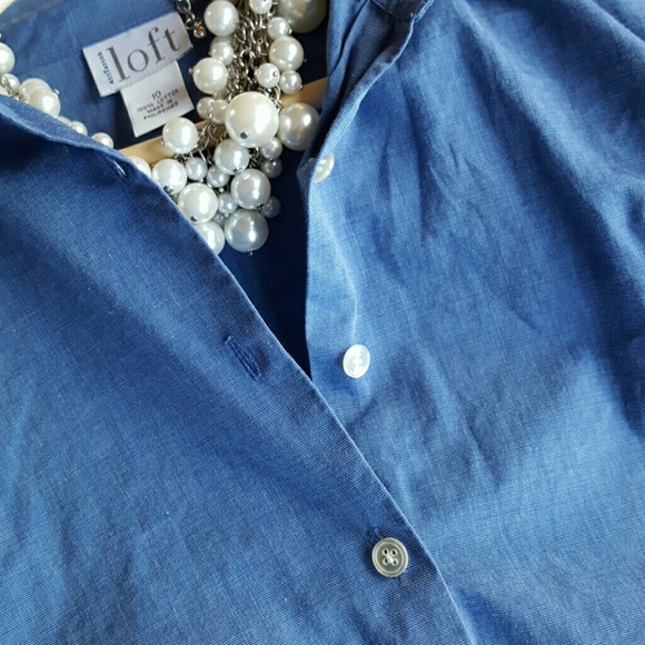 Three quarter length button-up blouse by Loft - Picture 4 of 4
