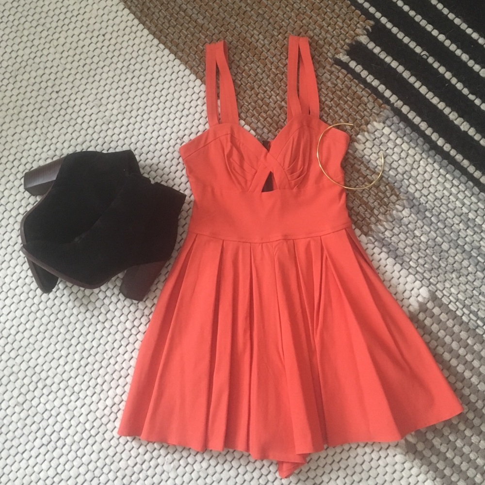 Material Girl - Cutout Peach Romper