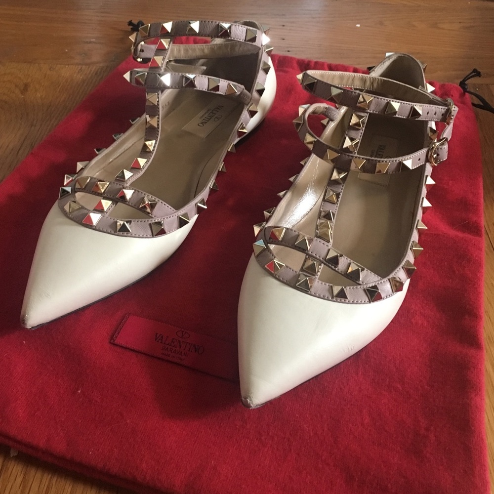 Valentino Rockstud Caged Flats