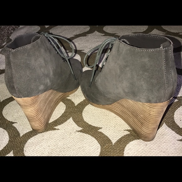 Size 9.5 Gray Suede Booties from Express - Picture 2 of 3