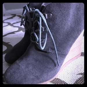Size 9.5 Gray Suede Booties from Express