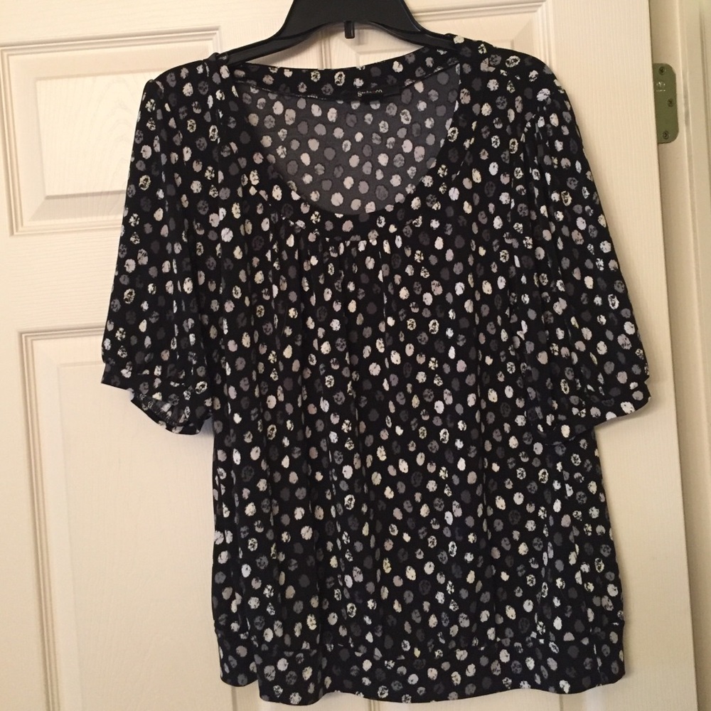 Style & co polka dot top