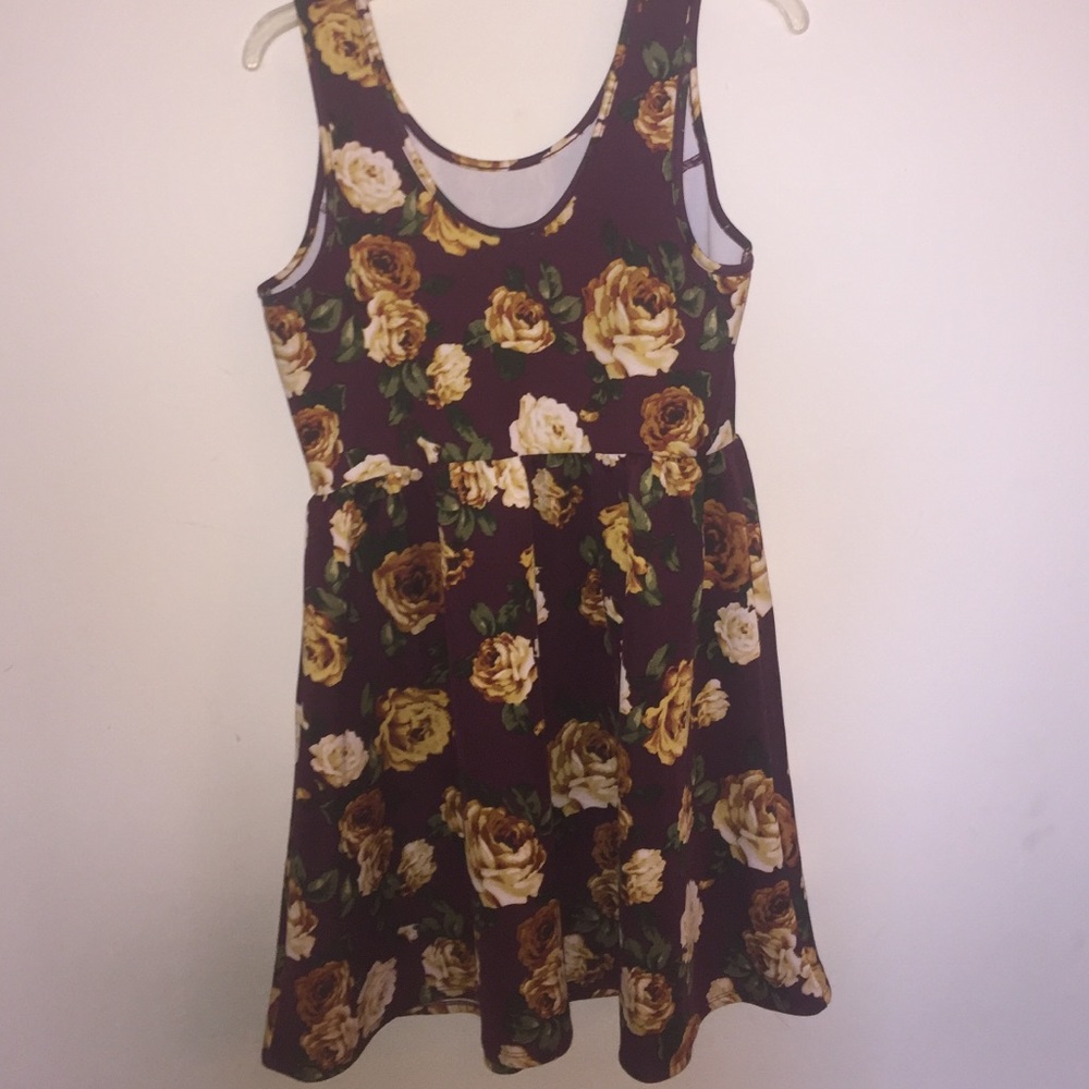 Floral print fit and flare dress