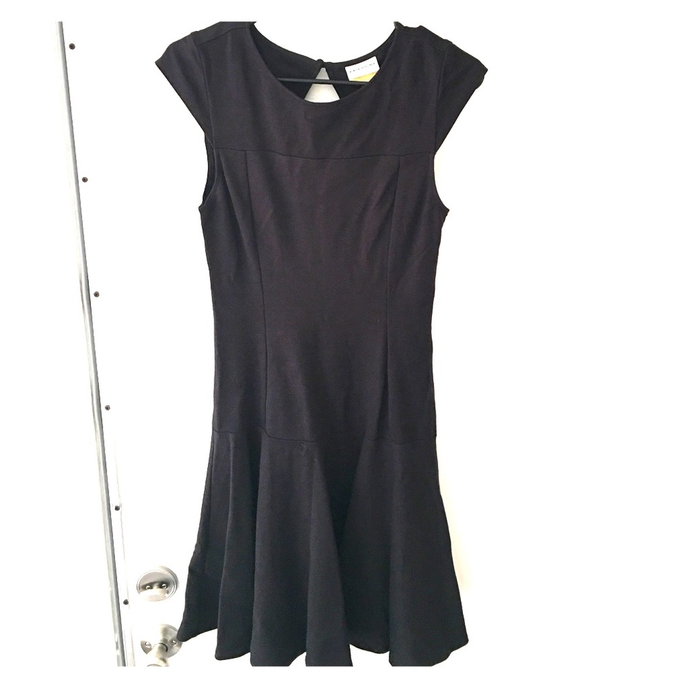 Black anytime dress pleated bottom