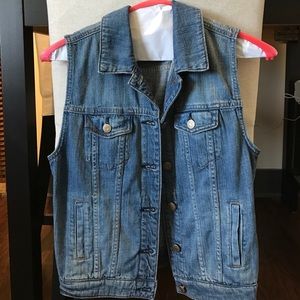 J.Crew Denim Vest, stone wash