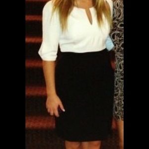 SALE! Black & White Black Halo Dress midi