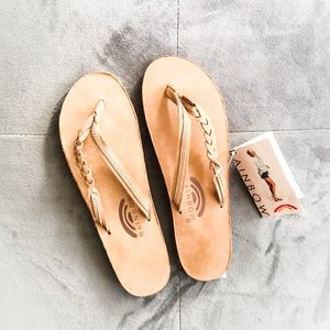 Rainbow Flip Flops NWT