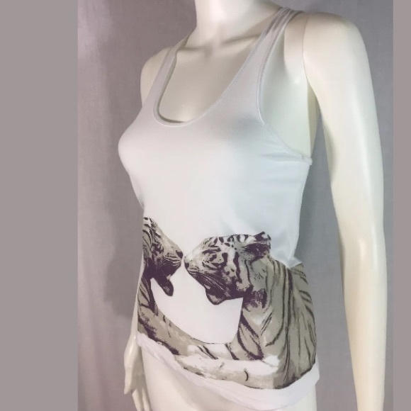 Torn by Ronny Kobo tiger micro modal tank top - Picture 3 of 4
