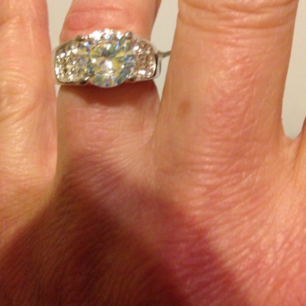 Crystal engagement ring