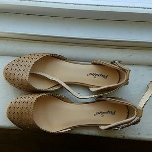 Ankle strapped flats