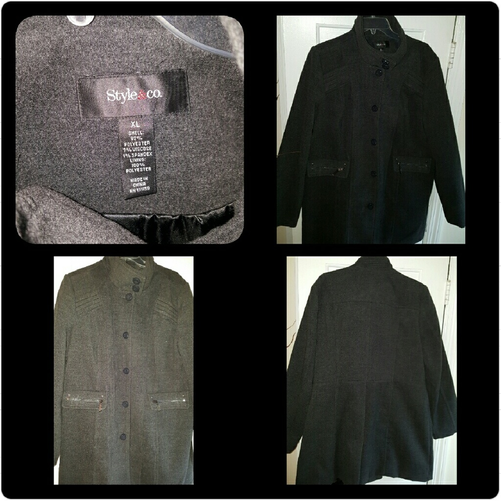 Style & Co gray wool coat (worn only a few times)