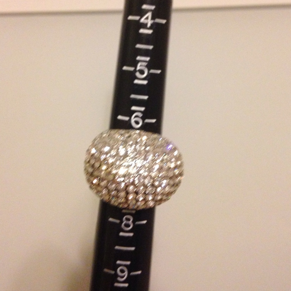 Domed Crystal cocktail ring