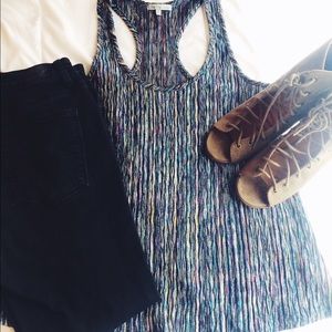 multi colored knit tank