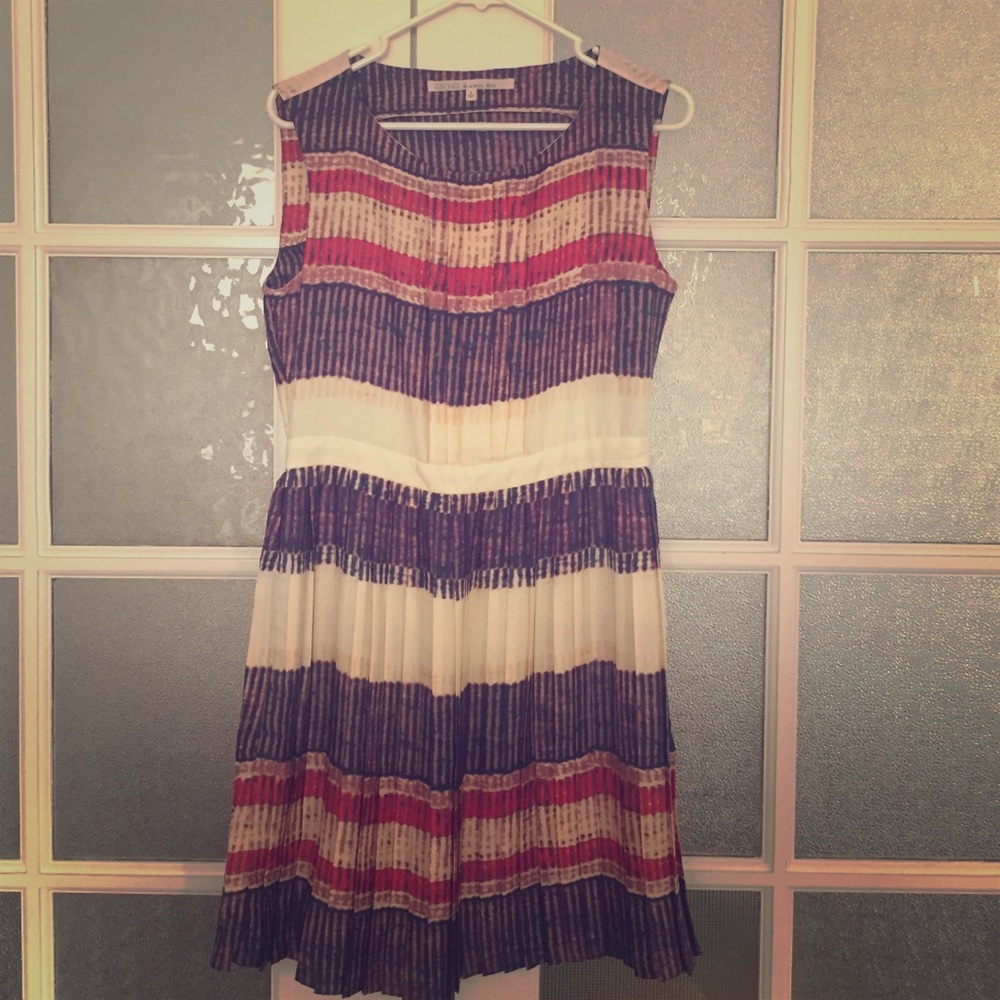 Size 8 Rachel Roy pleated striped dress