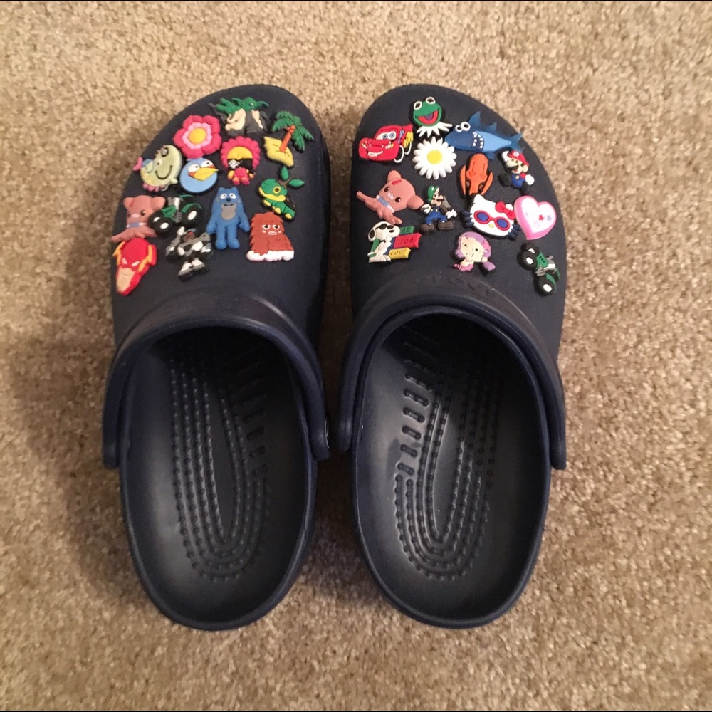 Navy Blue Crocs