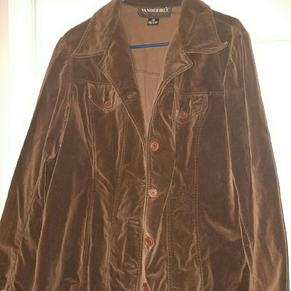 Brown Velvet Blazer
