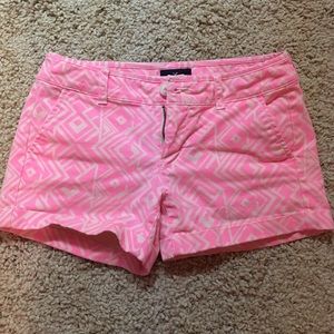 American Eagle pink printed shorts- size 0