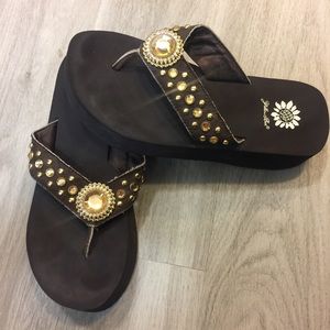 Yellow Box Flip Flops