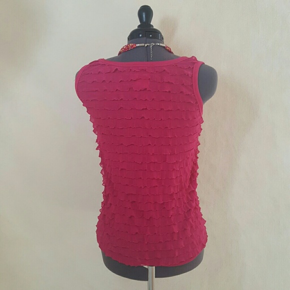 Pink Ruffle Tank Top - Picture 3 of 4