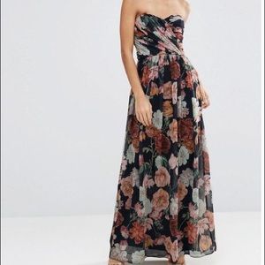 Asos Chiffon Bandeau Maxi