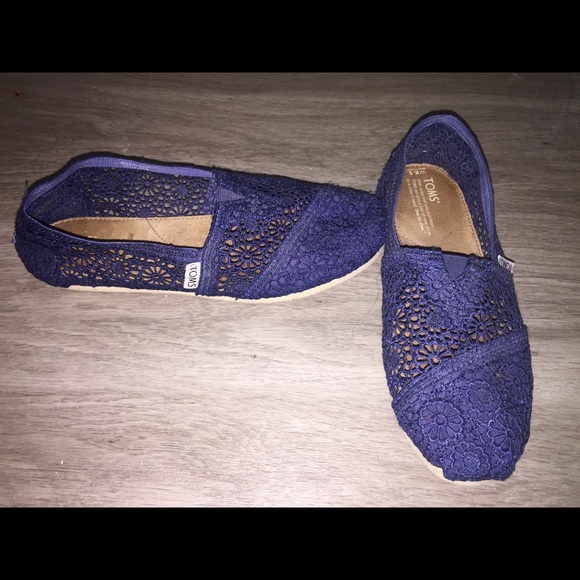 Navy crochet Toms - Picture 2 of 3