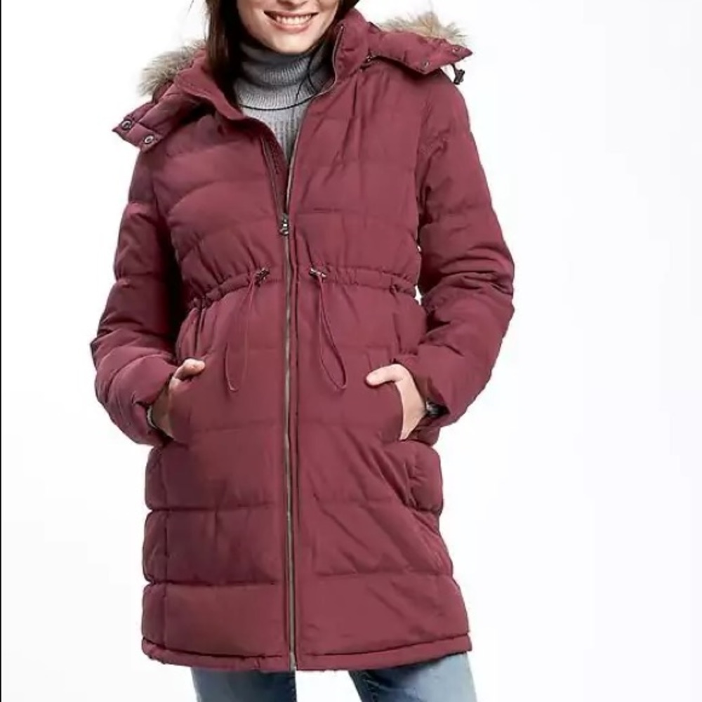 Maternity Faux-Fur Trimmed Frost-Free Jacket