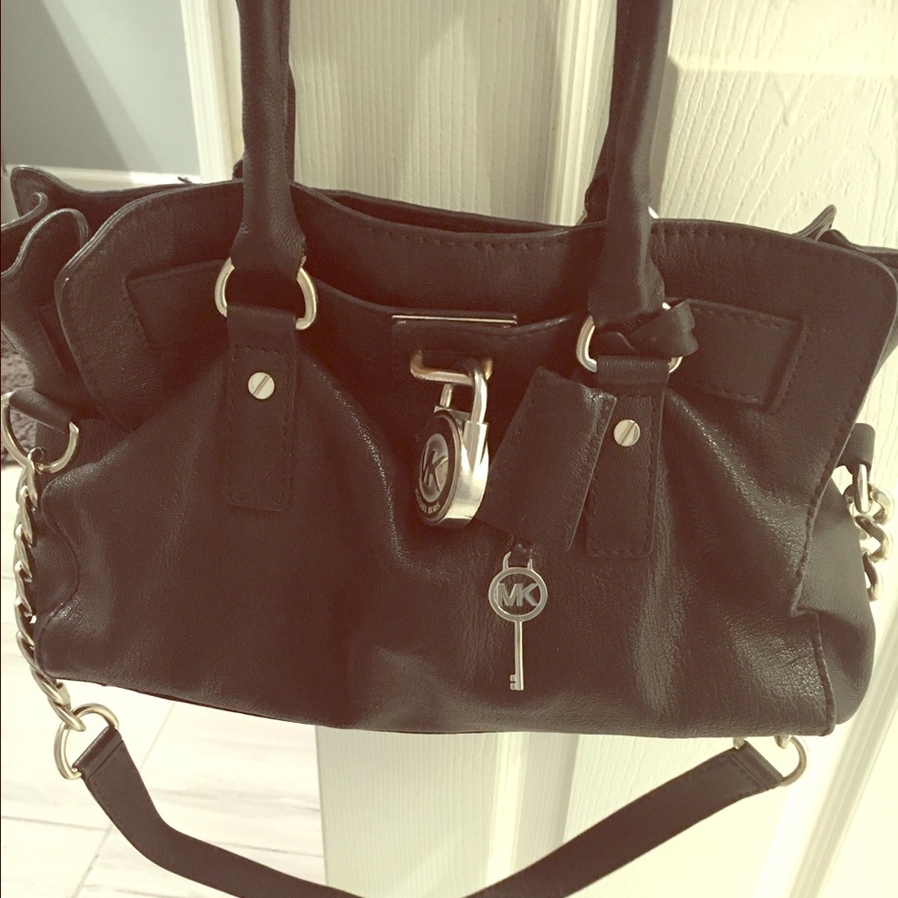 Michael Kors black Hamilton satchel