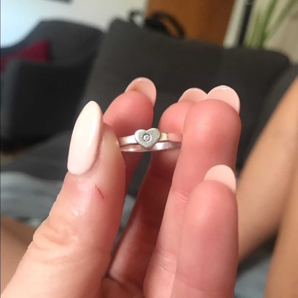 Tiffany and Co. silver Diamond Ring 6