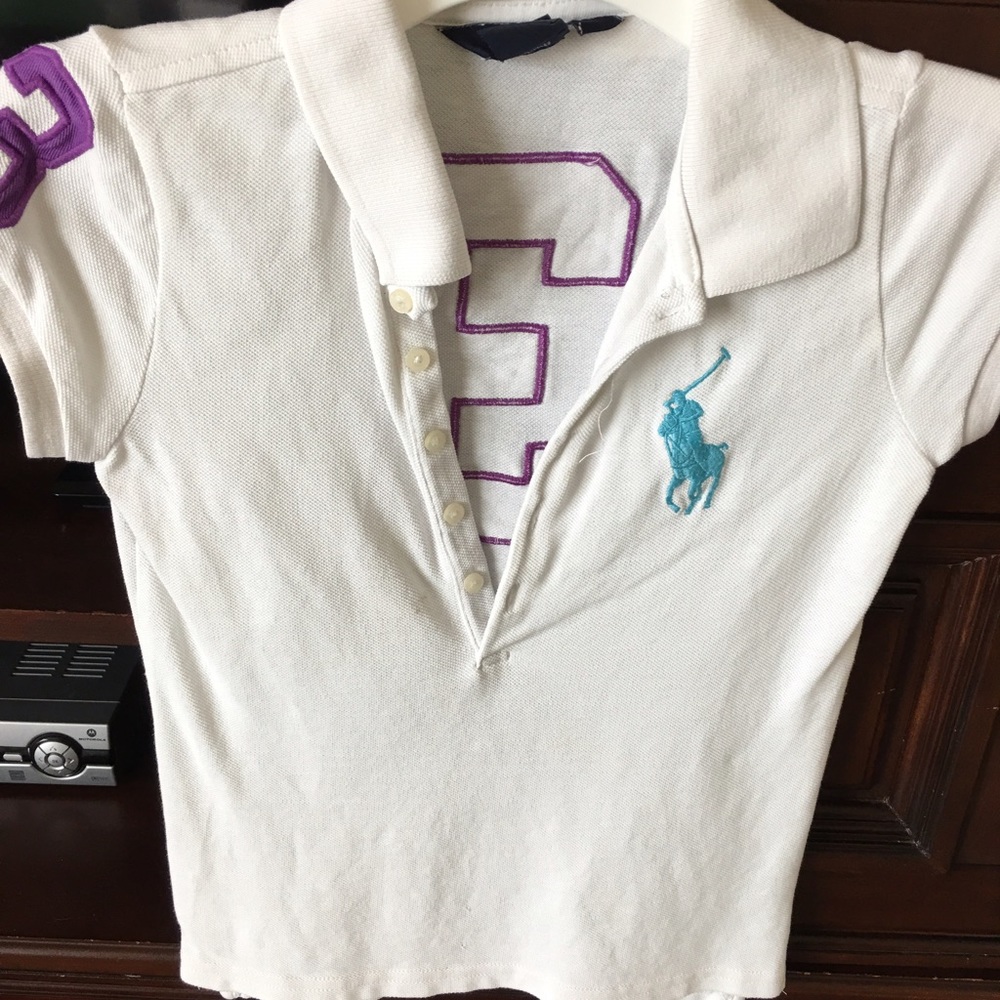 Girl big pony polo shirt