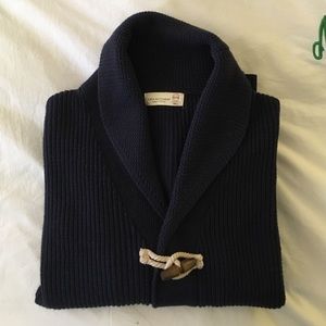 Navy Zara Toggle Sweater