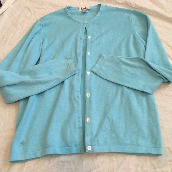 Lilly Pulitzer light blue cotton cardigan Lilly Pulitzer light blue cotton cardigan