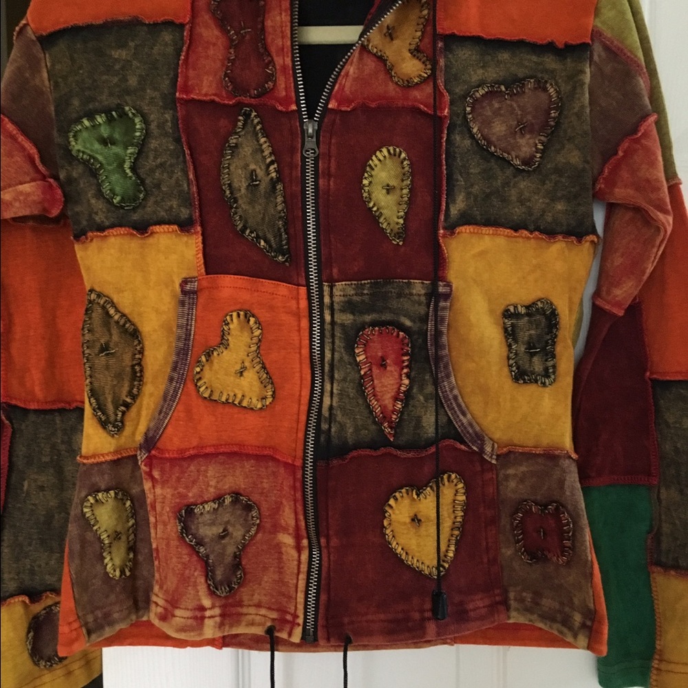 Colorful patchwork hoodie