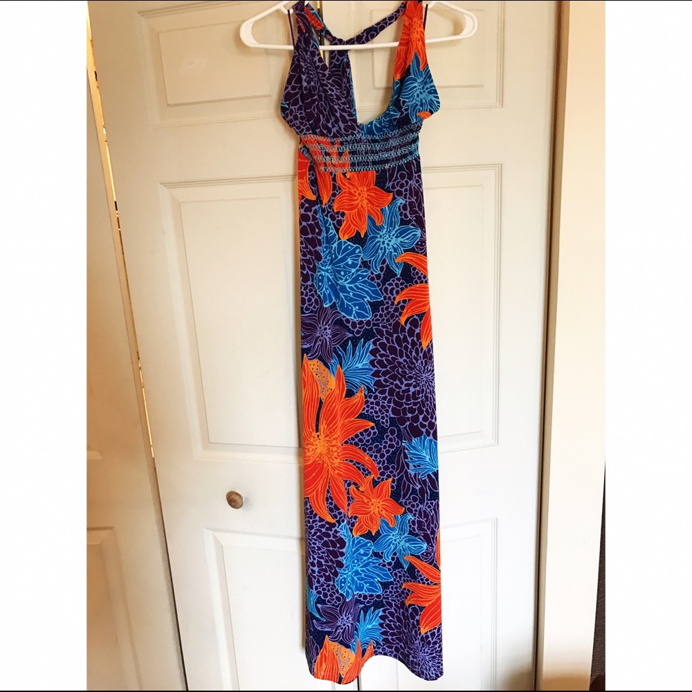 Tropical floral halter dress from VS