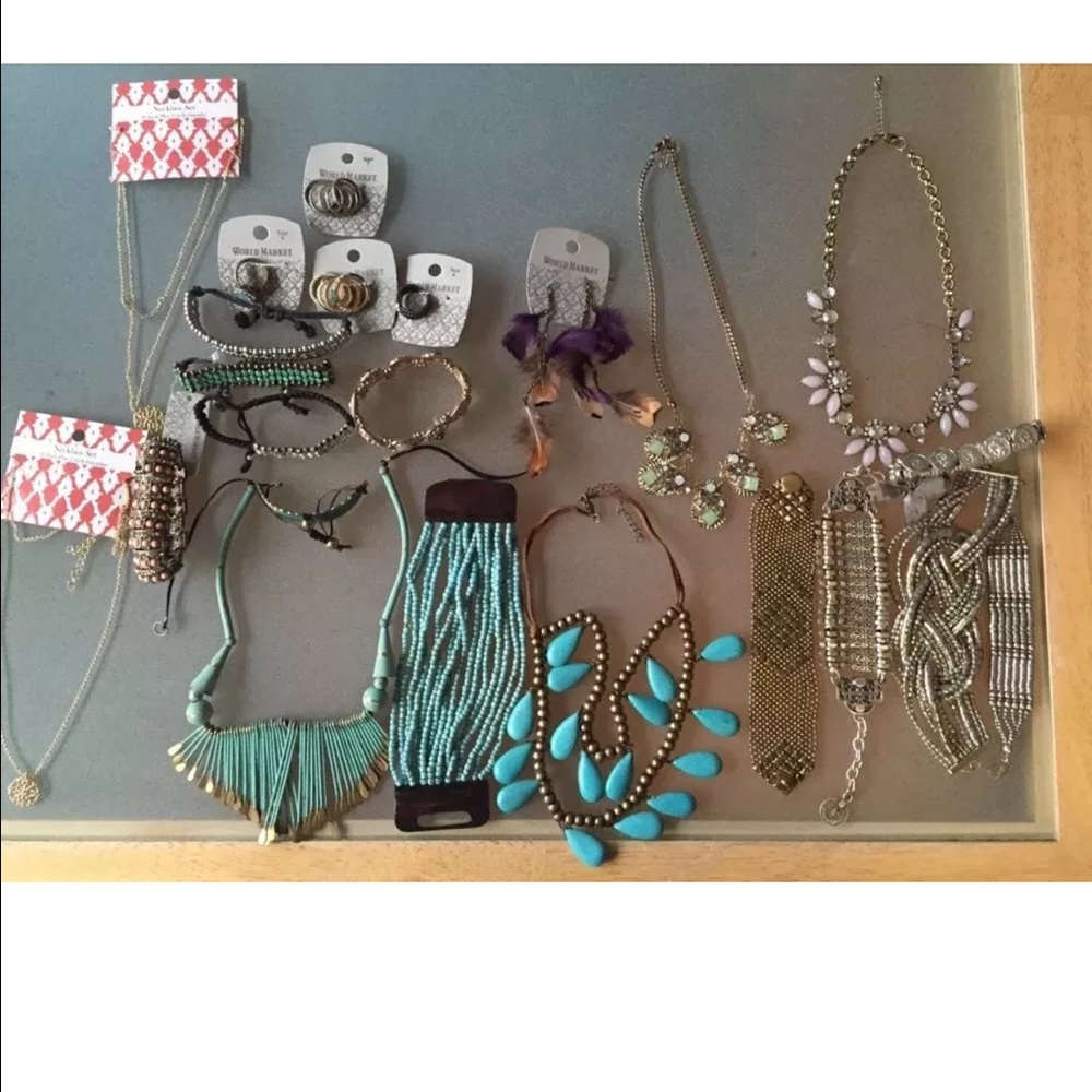 24 piece jewelry lot from cost plus world market.