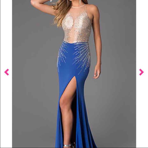Jovani Royal Blue Prom Dress - Picture 2 of 4