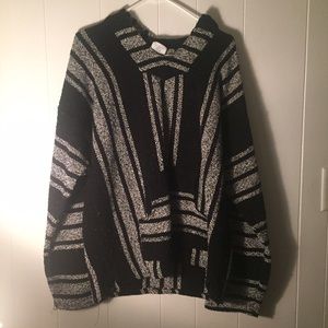 Baja Pullover sweatshirt with stripes With Hood